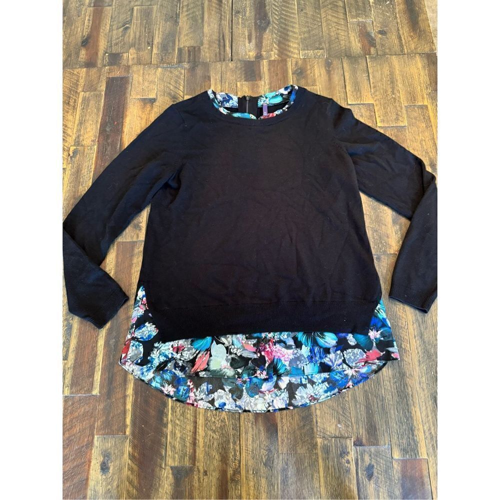 NYDJ floral blouse ps sweater overlay blouse
